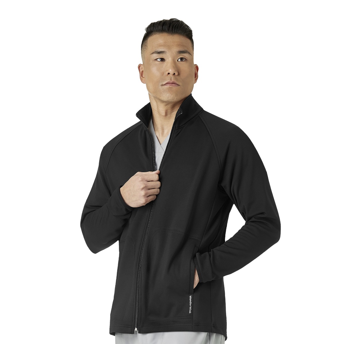 WonderWink Layers Men's Fleece Zip Front Scrub Jacket - 8309